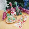 Merry Christmas Santa Claus Snowman Plastic Baking Packaging Xmas Candy Bags Snack Cookies Storage