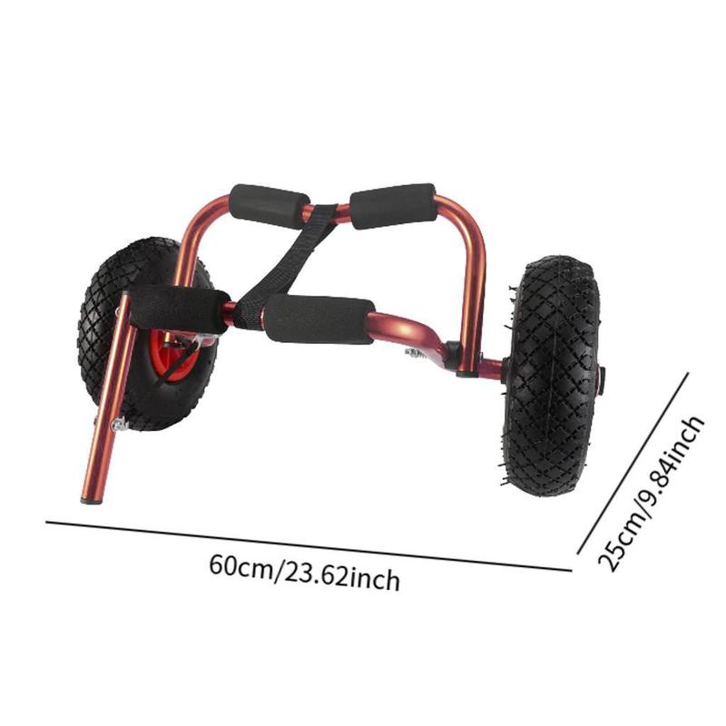 Kayak Cart Canoe Transport Cart Folding Portable Sturdy Heavy Duty Solid Wheel Aluminum Alloy Pipe Boat Trailer Trolley