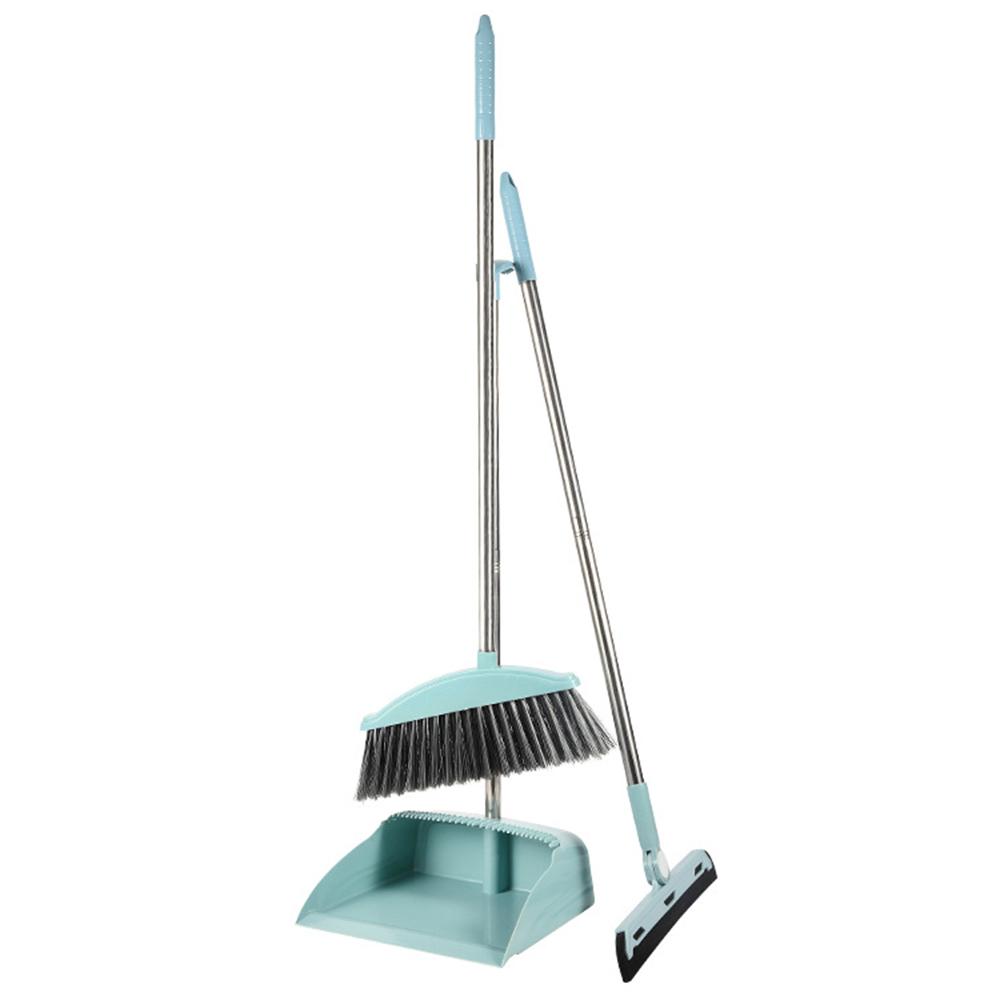 

Household Broom Dustpan Set Soft Bristle Broom Dustpan Floor Squeegee Tools Set Blue