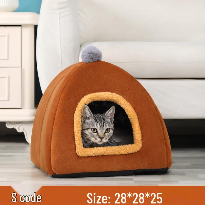 Pet Nest: Dual-Use Yurt Dog and Cat Bed for Small and Medium Dogs, All-Season Comfort