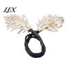 Hair Bun Pin Pin, Blue Feather Decor Maker Hairpin, Metal Hairpin Construction Accessory for Work Gym Dance Formal Events Styling Tools