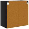 Wall Mounted Cabinet Black Oak Effect 68 x 37 x 68.5 cm