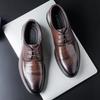 2025 Lederschuhe Herrenleder High-End Britischer Stil Herrenschuhe Businesskleid Pendler Hochzeit Derby-Schuhe erste Schicht Rindsleder
