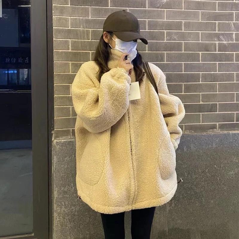 Thickened Lamb Wool Coat Women's Autumn Winter High End Fur Coat Stylish Niche Top