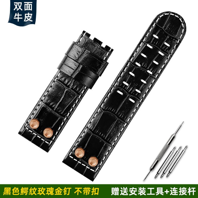 For Hamilton Khaki Field H78646733 H78626583 Metal Rivet Watchband 22 24mm Leisure Business Genuine Leather Watch Strap Bracelet