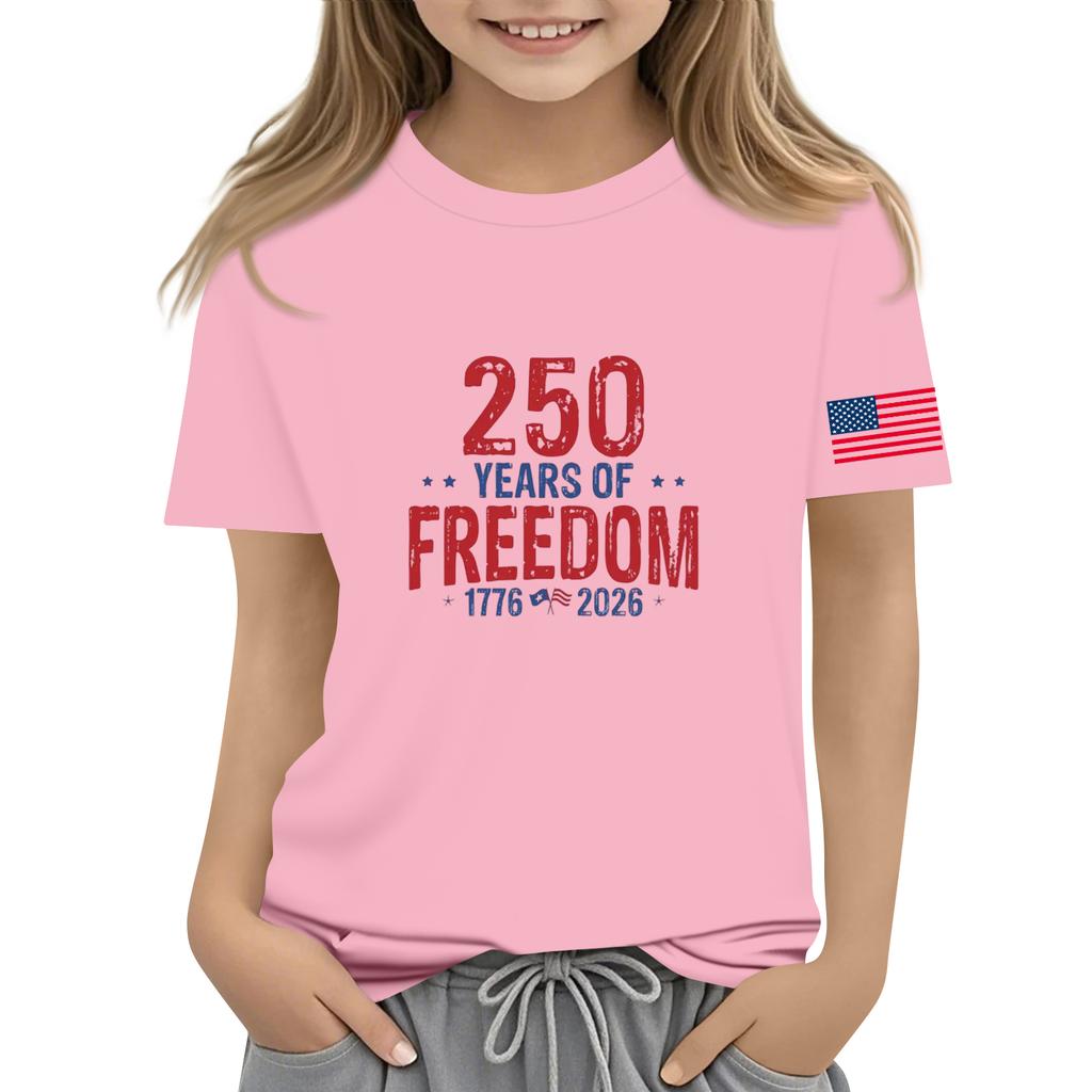 Casual Kinder T-shirt Top met Ronde Hals