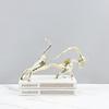 Gold-plated Hollow Metal Bull Statue Animal Sculpture Decorative Piece for Living Room Bedroom or Entryway Home Decoration Gift