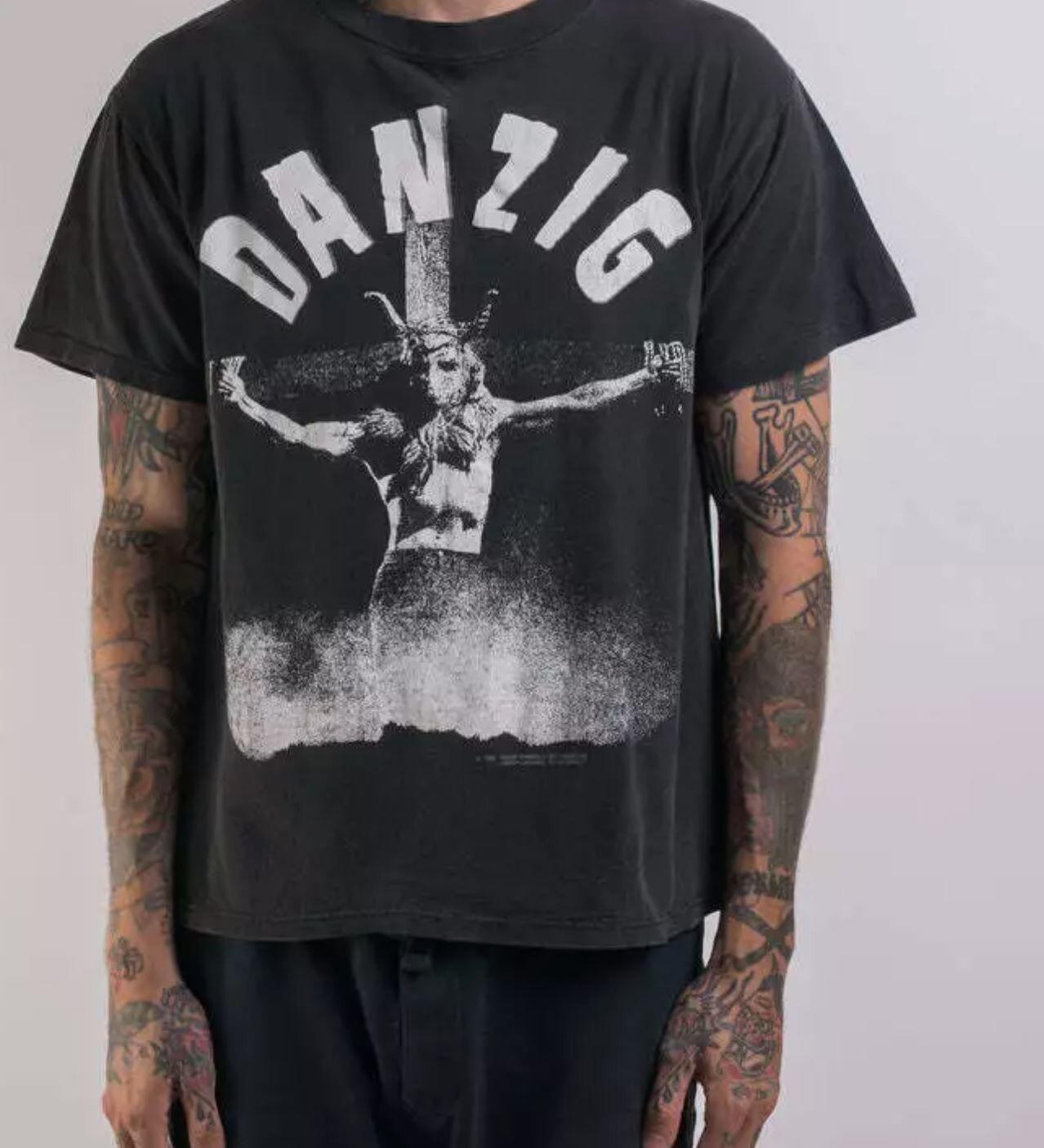 1990 Danzig Uncensored black T-Shirt Unisex heavy cotton 90s XXXL