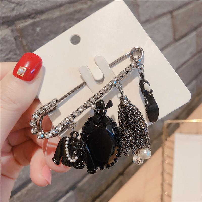 

модный дизайн Брошь-булавка номер 5 жемчуг Кристалл цветочные броши ювелирные изделия для женщин вечеринка свадьба