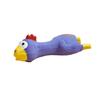 Funny Orange Chicken Squeaky Dog Toy, Durable Latex Chew Toy for Dogs, Interactive Puppy Teething Toy