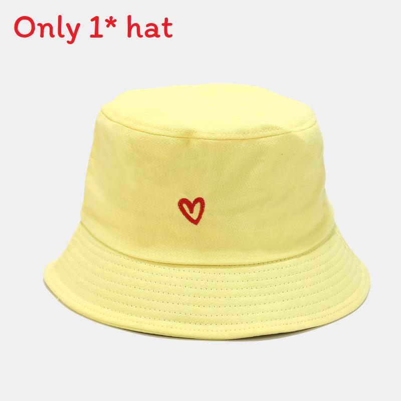 Летняя хлопковая вышитая панама с защитой от солнца для женщин, повседневная уличная мода Yellow