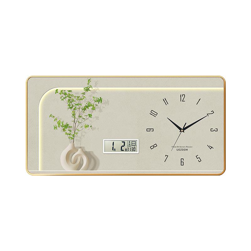 

Скандинавский кремовый стиль, украшение ресторана, часы, слон, вечный календарь, часы, свежее зеленое растение, фон для гостиной, настенные часы Quiet Time C07 [Wall Clock]