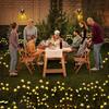 Solar Powered Garden Floor Lights, Star Burst Flickering Firefly Lights, Outdoor Courtyard Christmas Party Decorations