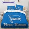 Hertha BSC Custom Name Pattern Bedding,Quilt Set Quilt Cover Pillowcase Home Birthday Gift(1 * Duvet Cover + 2 * Pillowcase, Without Core)