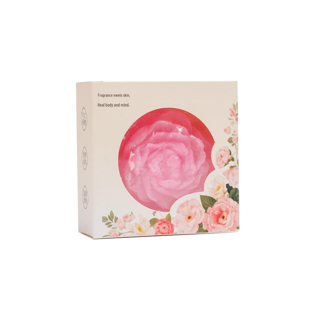 Mugwort Aromatic Essential Oil Handmade Soap - Long-Lasting Rose Scent for Bath and Facial Cleansing