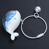 Whale Keychain Marine Life Animal Keychains for Car Bag Keyring Personality Key Chain Charm Jewelry Valentines Day Gift