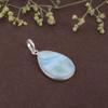 925 Sterling Silver, Gemstone Pendant, Larimar Pendant, Handmade Jewelry, Reiki Pendant, Statement Jewelry, Anniversary Gift
