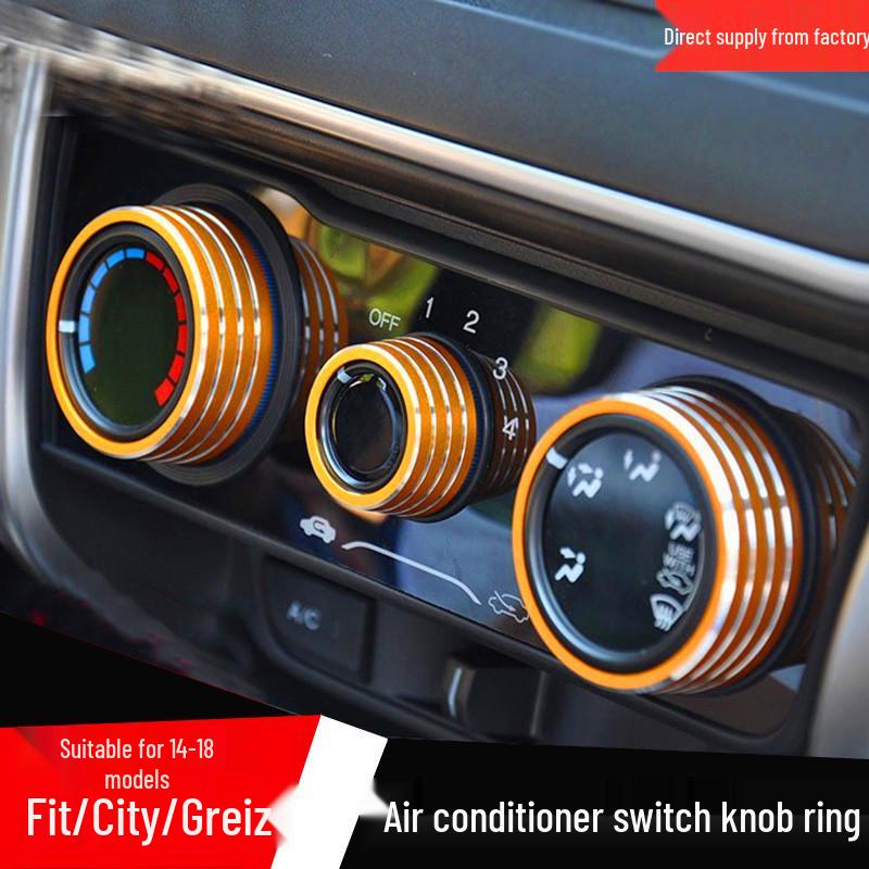 Honda Fit 14-18 A/C Knob Decor Ring for Center Console