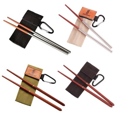 1 Pair Mahogany Folding Chopsticks Portable Outdoor Camping Picnic Travel Tableware Wooden Chopsticks Dinnerware