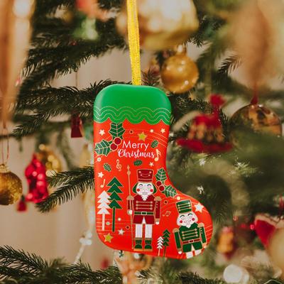 Christmas Tin Box Cookie Stockings Gift Xmas Treat for Tree Party