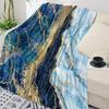 Beautiful Teal Marble Pattern Flannel Blanket Warm Soft Sofa Blanket Winter Sheet Bedspread Camping Travel Blanket