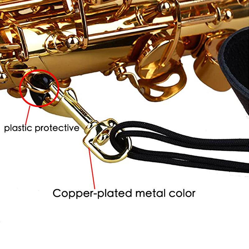 Saxophone Strap Neck Leather Strap Saxophone Lanyard For Adult Children Soprano Tenor Alto Baritone Sax Musical Instrument