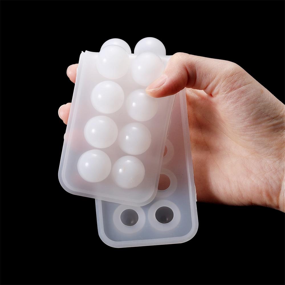 Ball Silicone Molds Epoxy Resin 3D Beads Sphere Resin Necklace Pendant Mold for DIY Epoxy Resin Pendant Crafts Jewelry Making