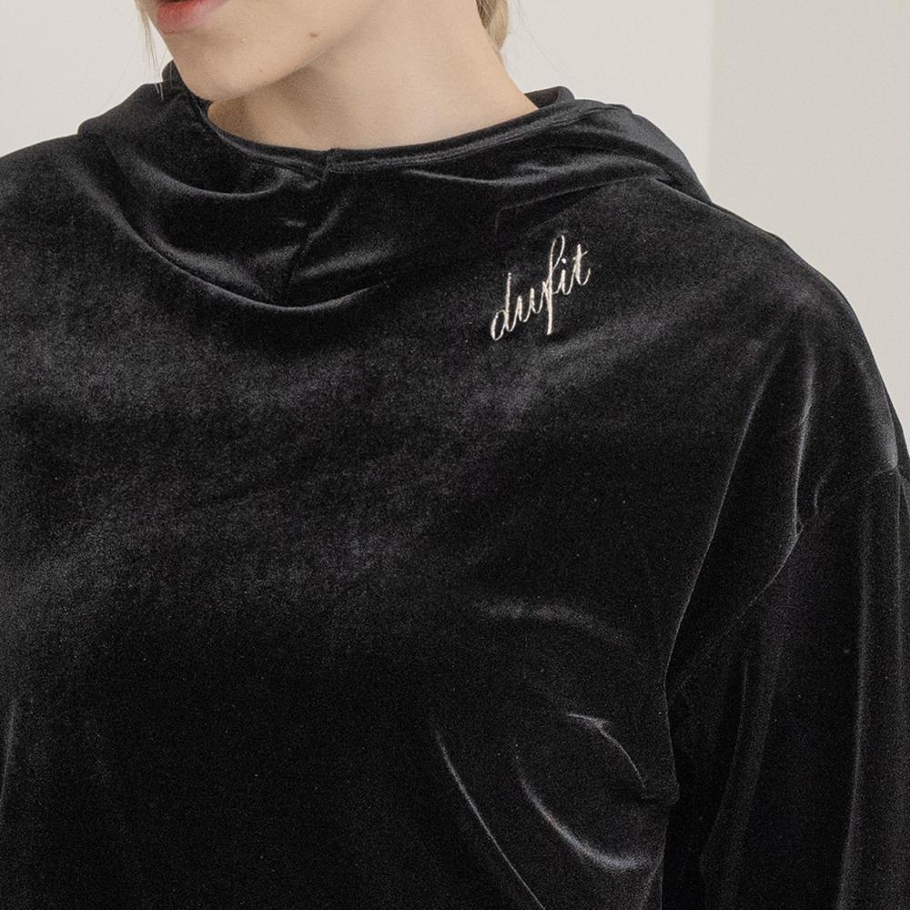 DURAN Velvet High-Neck Hoodie Dtf3W-4127 2 Colors