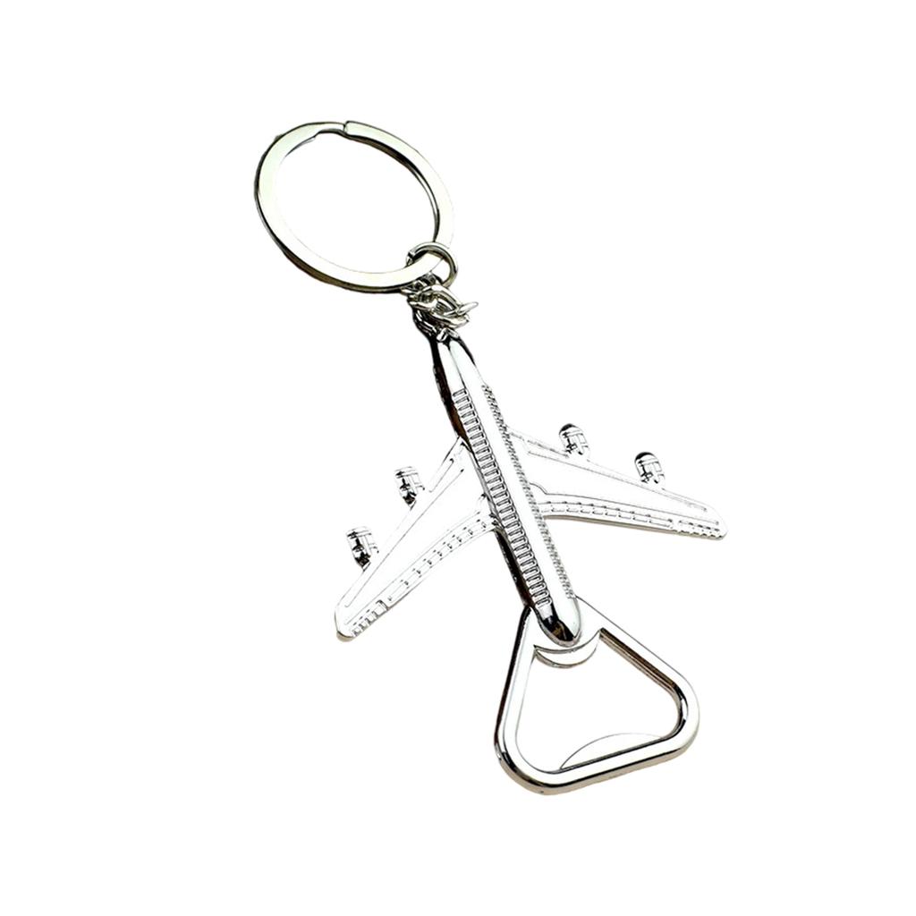 Unique Airplanes Design Keychain With Bottle Opener Function Sturdy Metal Construction Perfect Gift For Outdoor Adventures Daily Use
