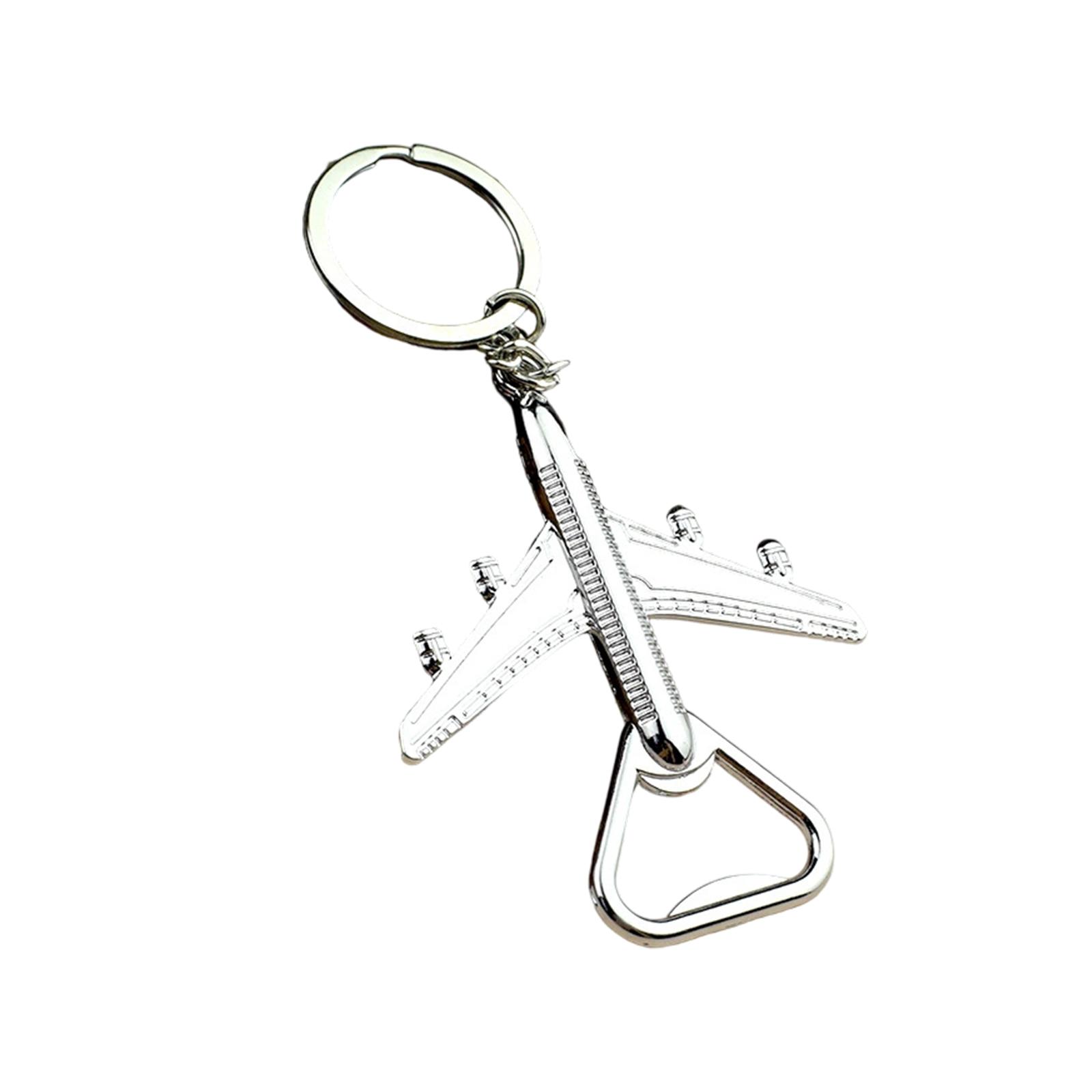 

Unique Airplanes Design Keychain With Bottle Opener Function Sturdy Metal Construction Perfect Gift For Outdoor Adventures Daily Use 1