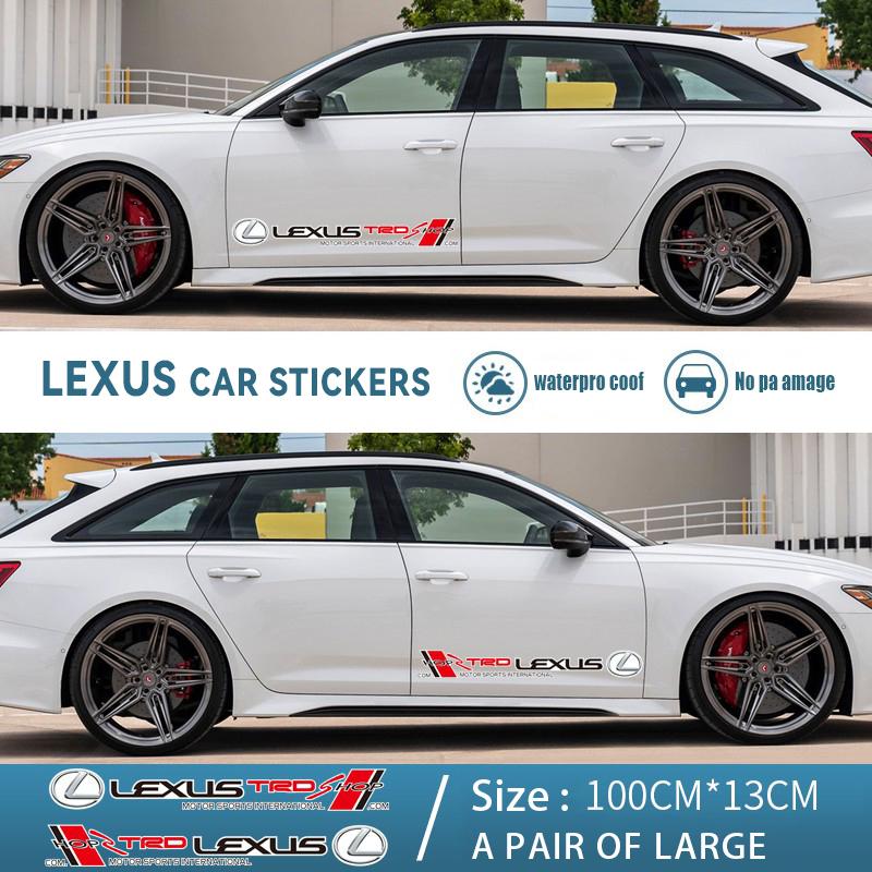 2026 Hot Interior Stickers 2Pcs Car Styling Decoration Stickers Emblem Decal Accessories For Lexus F SPORT ES RX NX LS UX LM LX