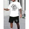 Casual Loose Crew Neck Men's Fashion Print Sport Wear Men’s
