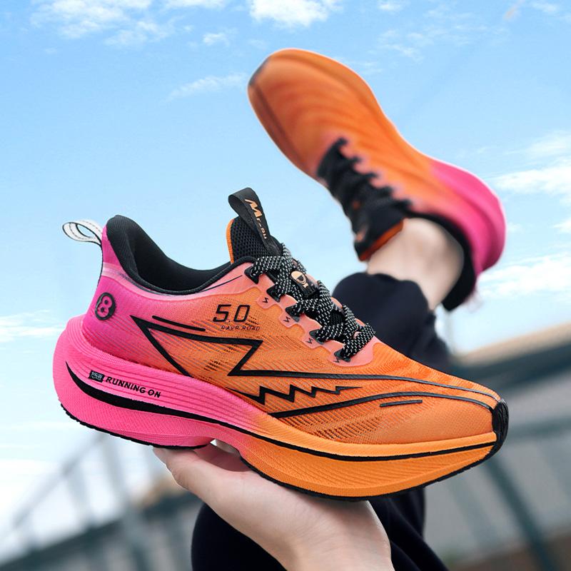 

Summer New Men s Shoe Marathon Non-slip Cushion Sports Running Shoes Training Shoes Women Outdoor Soft Sole Mesh Couple Sneakers 36 червоний