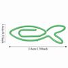 Fish Shaped Fish Shaped Office Paper Clips Plastic-coated Metal Dark Blue Cute Office Paper Clips Prevent Slip Portable