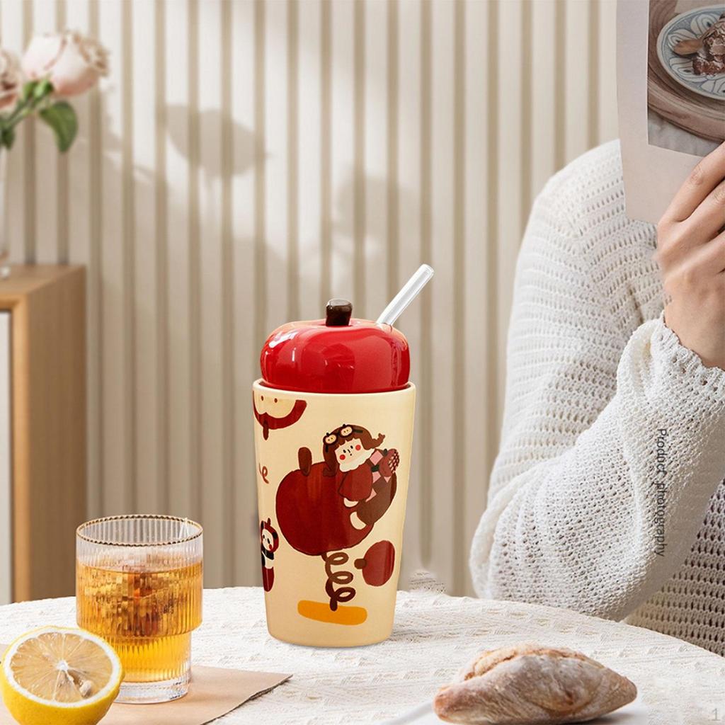 Pottery Cup Christmas Mug Xmas Gift Casual Decor 400ml Lightweight Coffee Drinking for