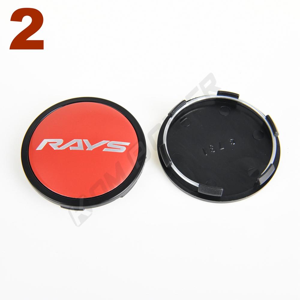 4 PIÈCES Cache-moyeu de roue OD 65 MM / ID 60 MM Logo RAYS VOLK Cache-moyeu de jante Sport Cache-moyeu central de roue