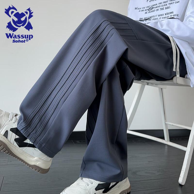 

Wassup Sohot Men s Loose Fit Straight Leg Sweatpants M