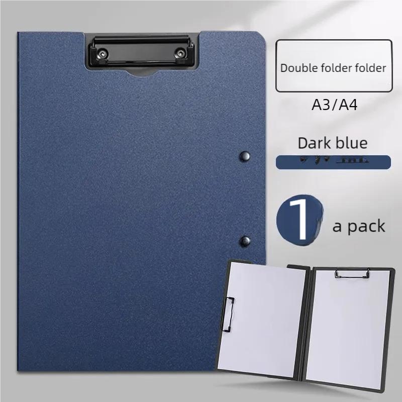 1pc A4 File Folders, Documents Organizer, Clipboard With Cover, Paper Folder For Business & School, Stationery & Office Supplies