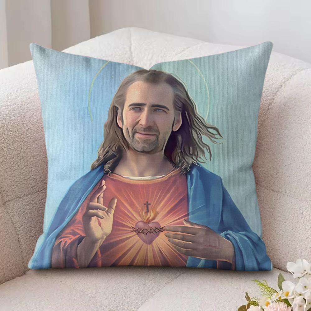 Federa Cuscino Coniglio Stile Nordico Nicolas Cage Peluche Corto Setoso Cerniera Invisibile Antipolvere Federa Cuscino per Divano per Decorazione Casa