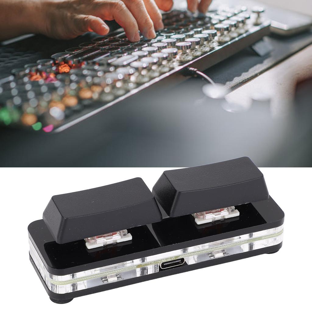 Programmable PC Keyboard 2 Key RGB USB Wired Hot Swappable Programmable OSU Mechanical Keypad for Gaming