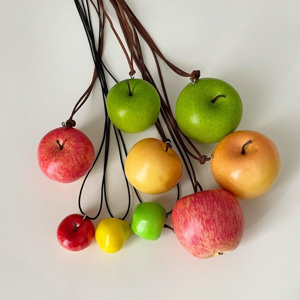 Multicolor Simulation Fruit Pendant DIY Long Necklace 2025 New Sweater Chain  Gift