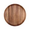 J1UL1N Round Solid Wood Board Whole Acacia Wood Fruit Plate Wooden Saucer Tea Plate Dessert Dinner Breakfast Plate