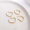 14K Gold Plated Colorfast Painless Handmade DIY Dangle Hoop Earrings with Openable Ear Hooks