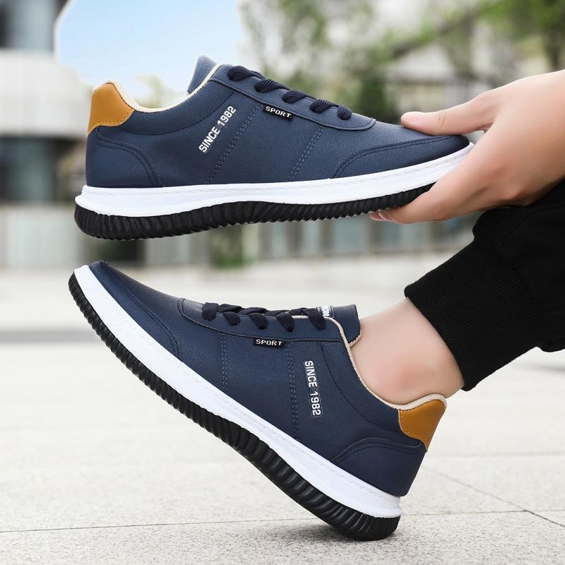 Men's shoes new men's casual leather shoes men's shoes low-top student versatile running shoes wear-resistant and non-slip work shoes