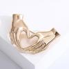 Unique Badge Cartoon Hand Heart Gesture Brooch Trendy Women Brooch Stylish Pin Suitable for Teens and Fashion Lovers