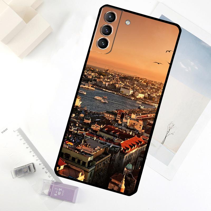 Turkey Istanbul Scenery Building Phone Case For Samsung Galaxy S25 FE S20 FE S21 S22 S23 S24 S25 S26 Ultra S10 S25 Plus Cover
