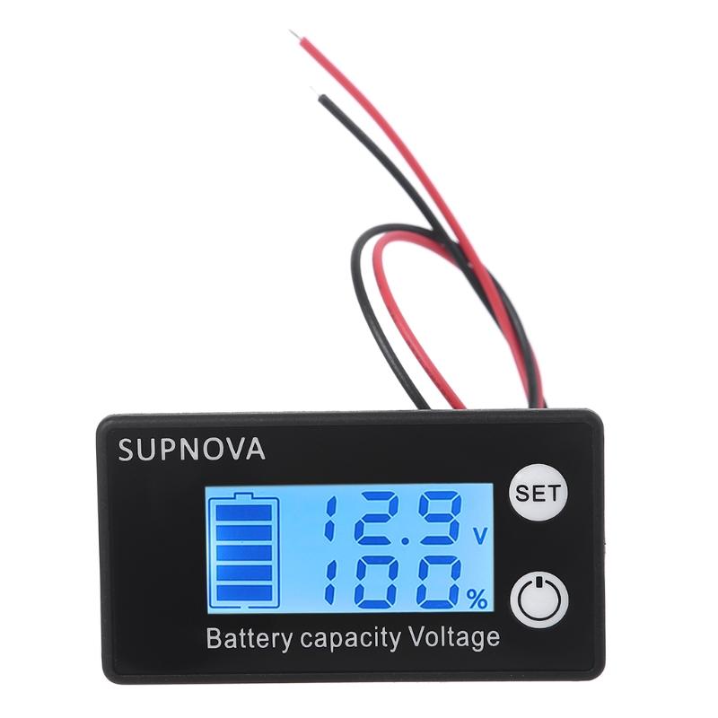 DC 12V 24V 48V Lead Acid Lithium Battery Capacity Indicator Car Motorcycle Digital Voltmeter Voltage Tester Meter To