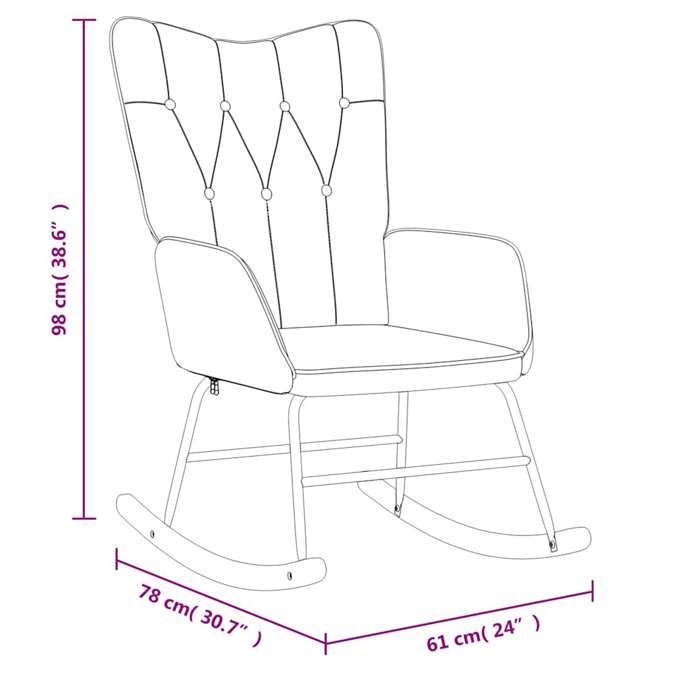 VidaXL Chaise à Bascule avec Tabouret Siège de Relaxation Fauteuil de Salon Salle de Séjour Siège de Salon Maison Intérieur 327622