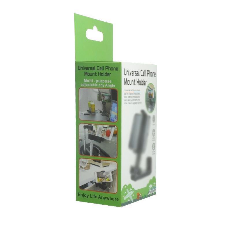 Faltbarer Handy-Ständer mit 360° Drehung und Teleskop-Clip