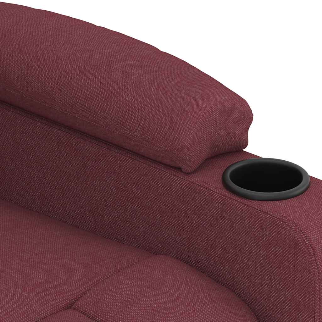 Massage Chair Burgundy Fabric